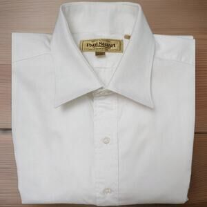 Paul Stuart White Pleated Formal Tuxedo Shirt Sz 16 / 33